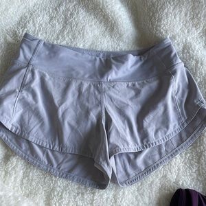 Lululemon light purple running shorts (2.5 in inseam)